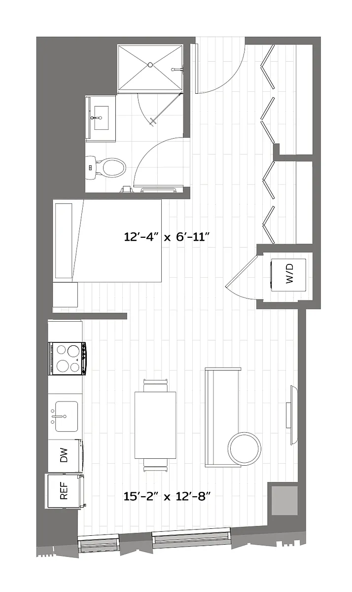 Floor plan Studio-T-S6
