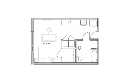Floor plan Studio - A2 (ADA)