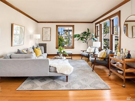 Large living room - big enough for large sectionals or two couches and chairs.