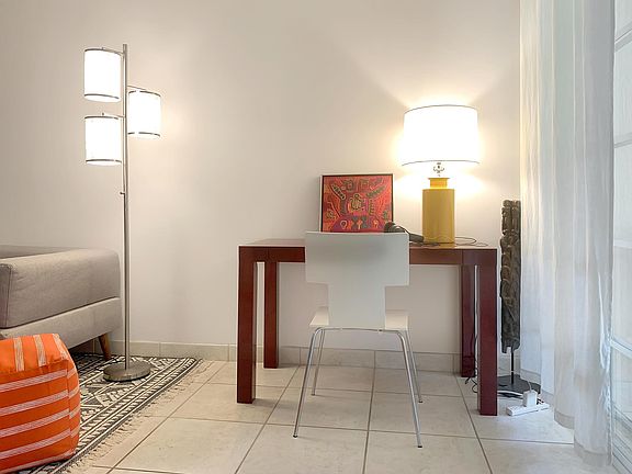 Small desk area in living room