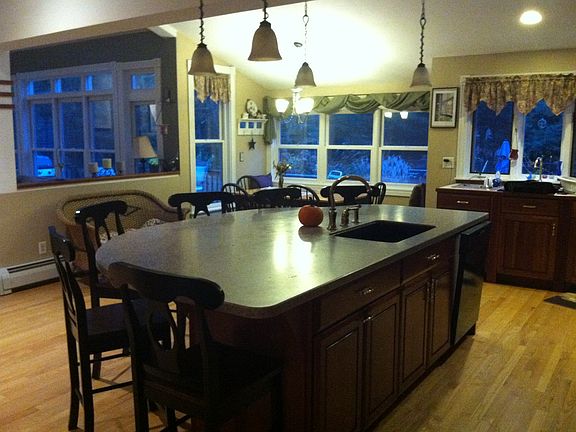 kitchen with large island