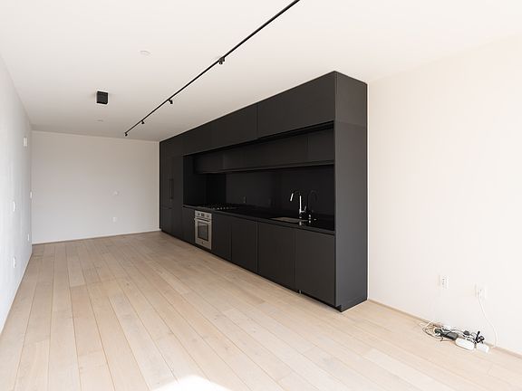 Living space and kitchen