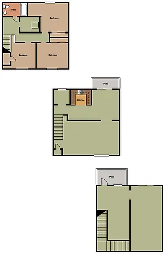Floor plan Multi-Level Townhouse