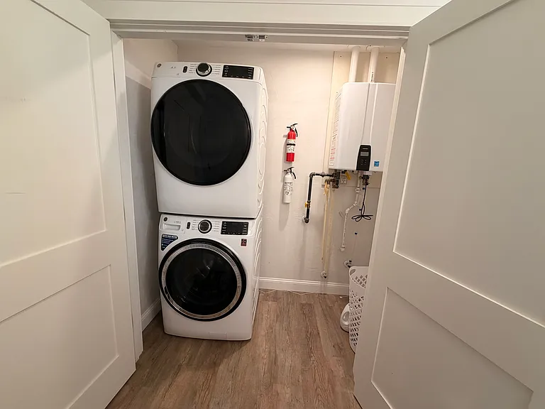 Stackable Washer & Dryer in Bathroom Closet