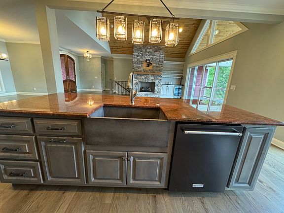 Kitchen overlooking living room