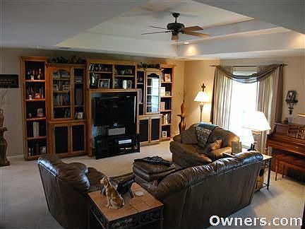 living room w/custom entertainment center