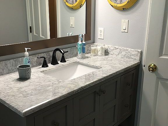 Furniture vanity and marble