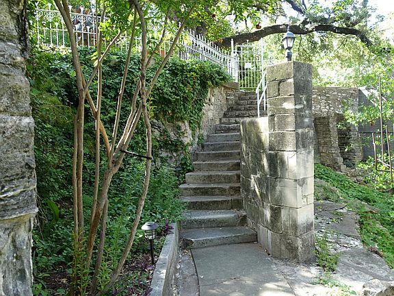 Staircase to apartment.