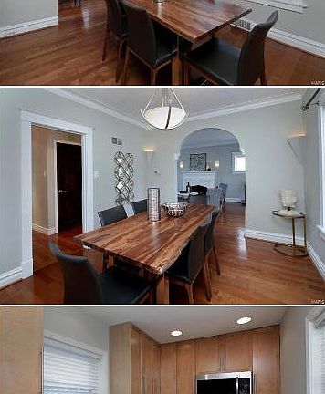 Dining room & kitchen area.