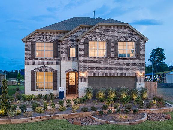 The Caldwell, a two-story home with 2-car garage, shown as Home Exterior C