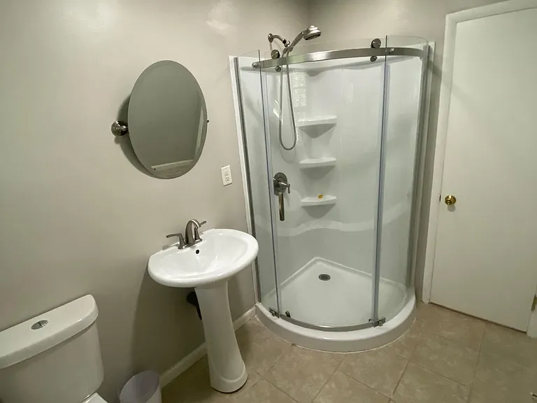 Main residence bathroom. This bathroom serves the three bedrooms.