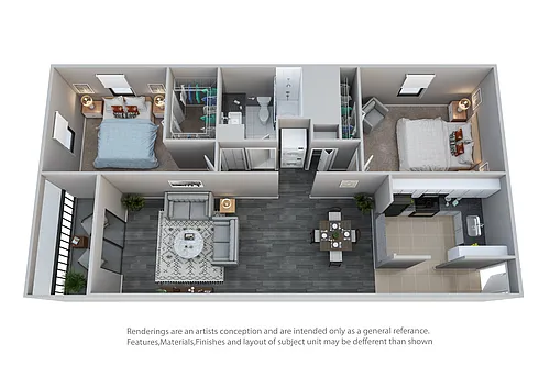 Floor plan Court Gardens 2 Bedroom 1 Bath