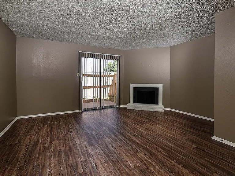 Classic - E Floor Plan Living Area with Fireplace