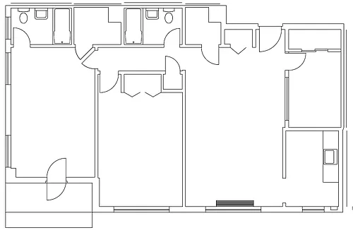 Floor plan Renovated 3 Bedroom 2 Bath 18 Tier