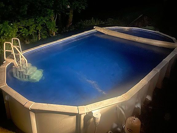 Pool liner installed May 21
