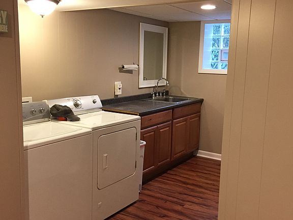 Basement laundry area