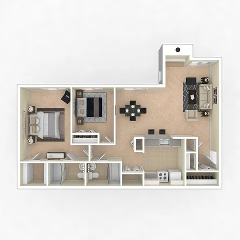 Floor plan 2 X 2 Brandywine Apartments 2