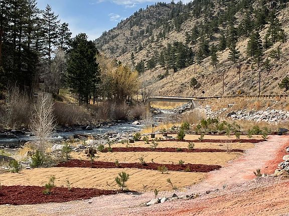 Camp pads and river access that are for tenants only. This was taken in the spring.
