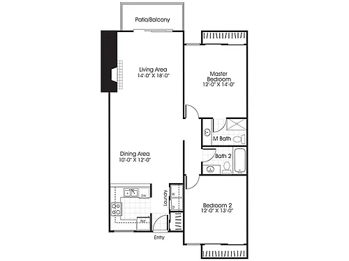 Floor plan Two Bedroom