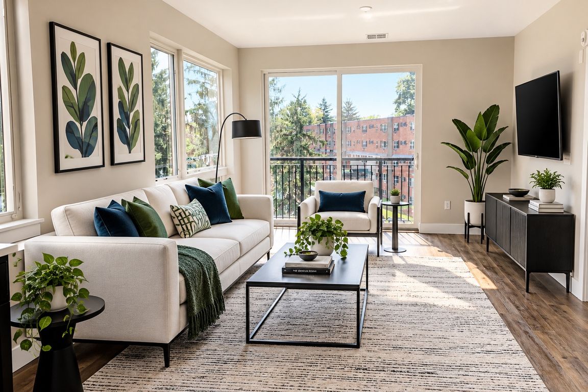 1-Bedroom Corner Apartment (Staged)