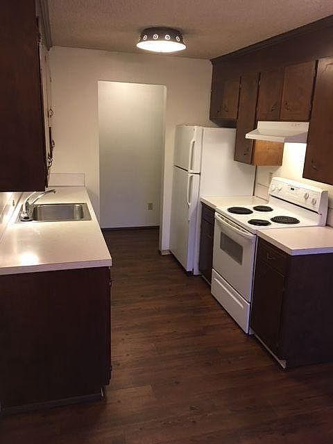 kitchen has attached dining area