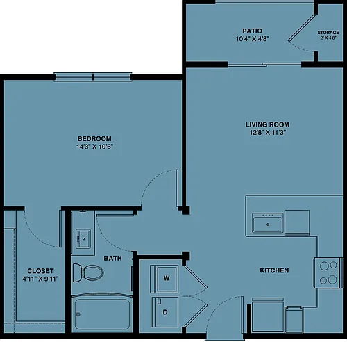 Floor plan A1 80% (Income Restrictions Apply)