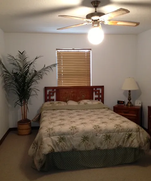 Master bedroom with adjoining bath