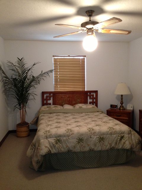 Master bedroom with adjoining bath