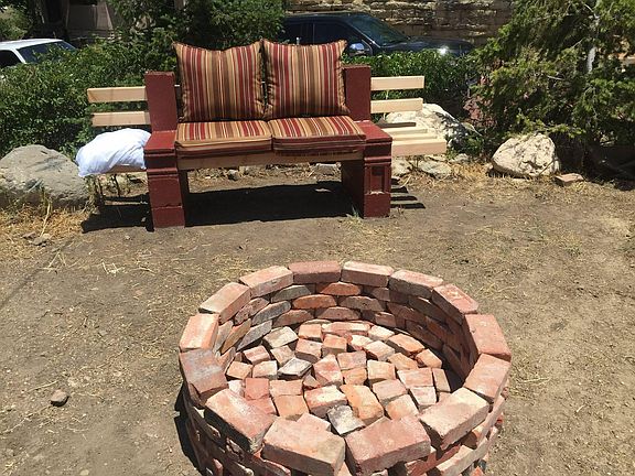 fire pit in lot