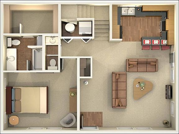 Rendering of first floor