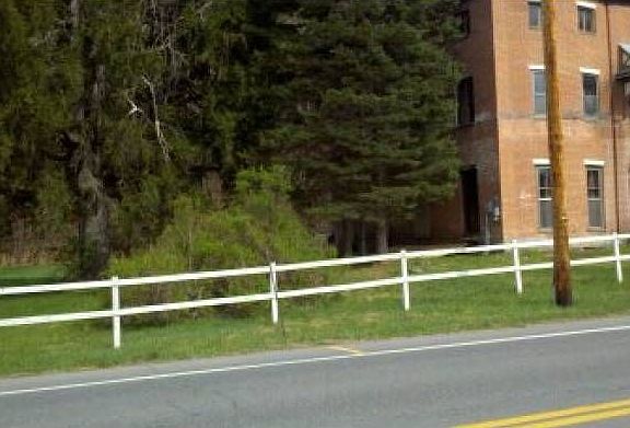 Brick building being demo
