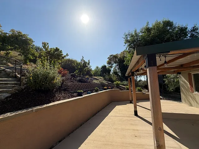 Fresh herbs growing along the patio, which renter is welcome to switch out based on preferences
