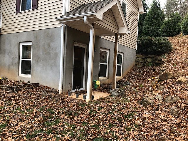 Two private entrances: one from the attached garage and this one on the opposite side.