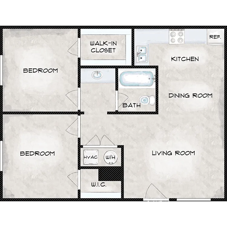 Floor plan Two Bedroom B