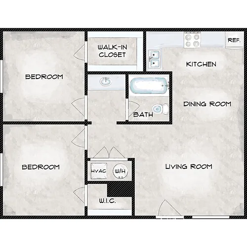 Floor plan Two Bedroom B