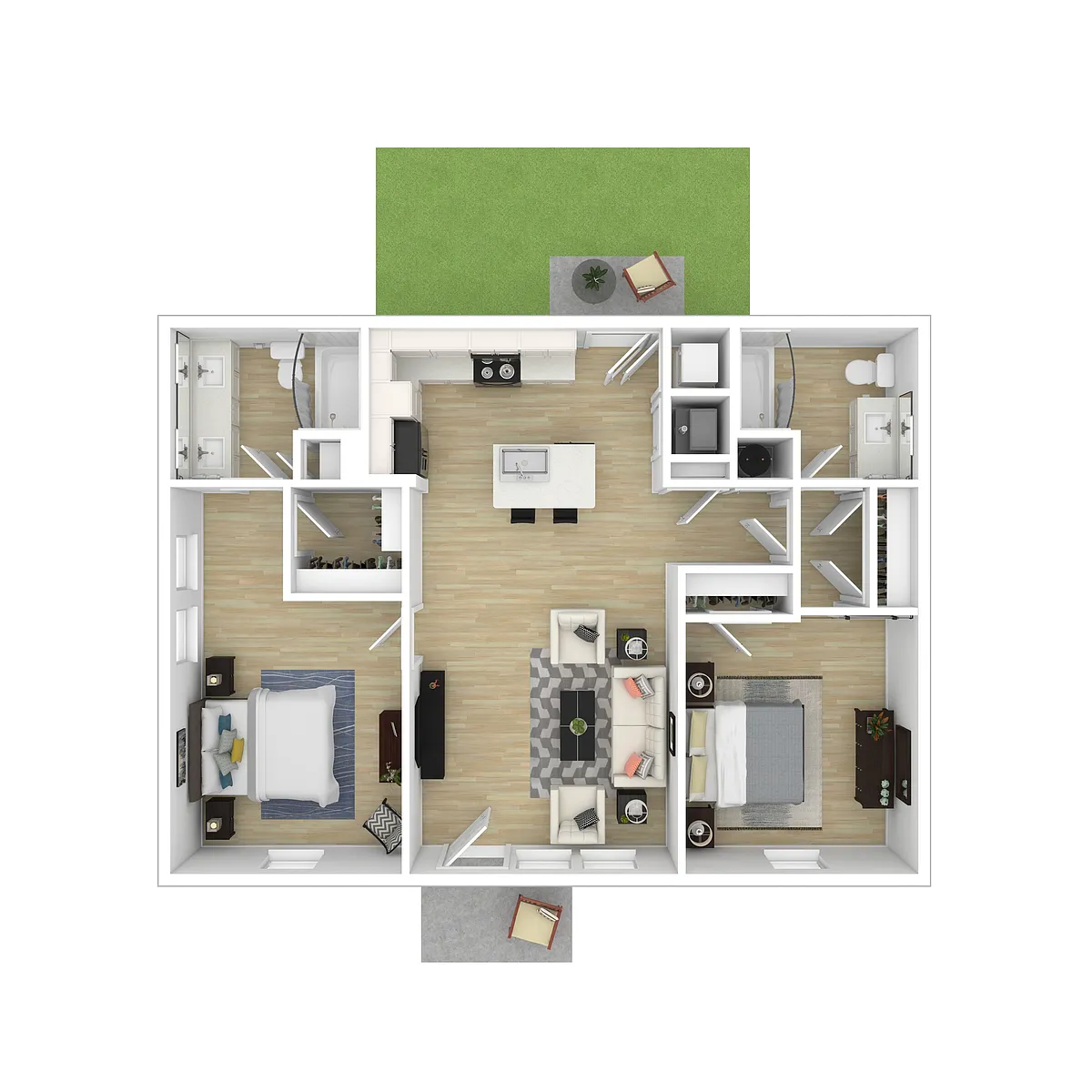 Floor plan 2 BR Cottage