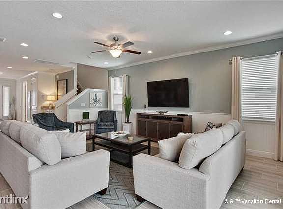 Gather in the lovely living room for movie night!