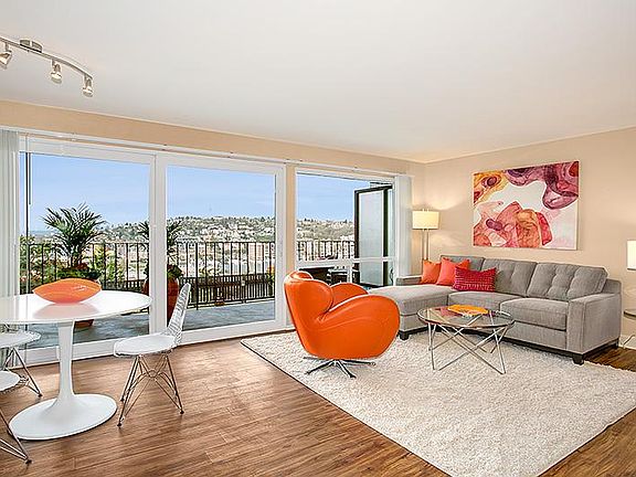 Living room with sweeping view