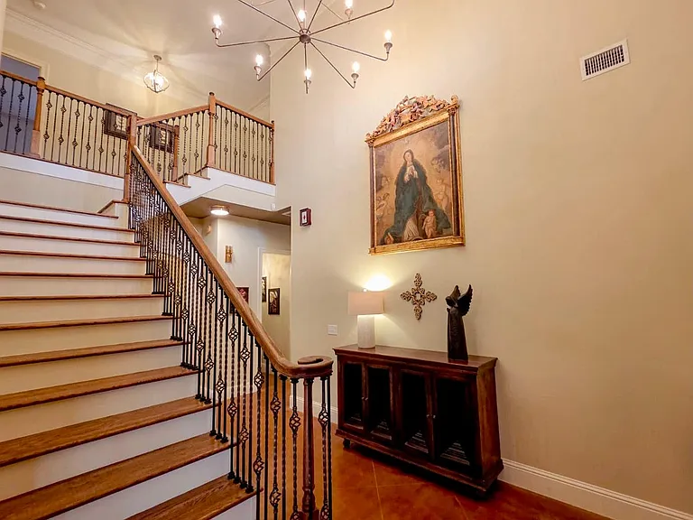 Grand Foyer with three-tier chandelier