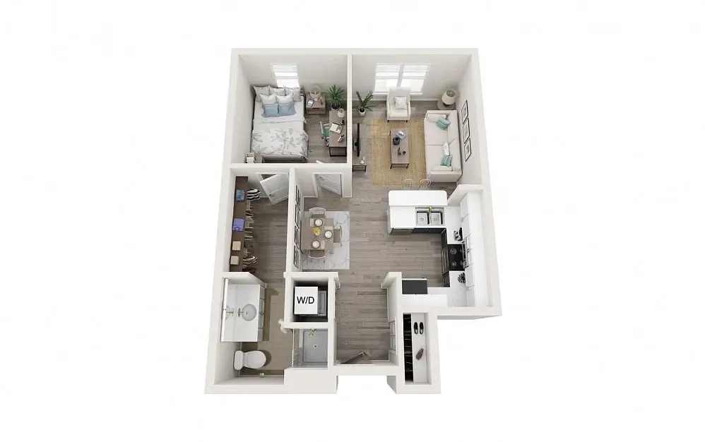 Floor plan 1BR/1BA - Amsterdam Lux