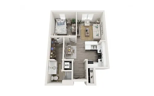 Floor plan 1BR/1BA - Amsterdam Lux