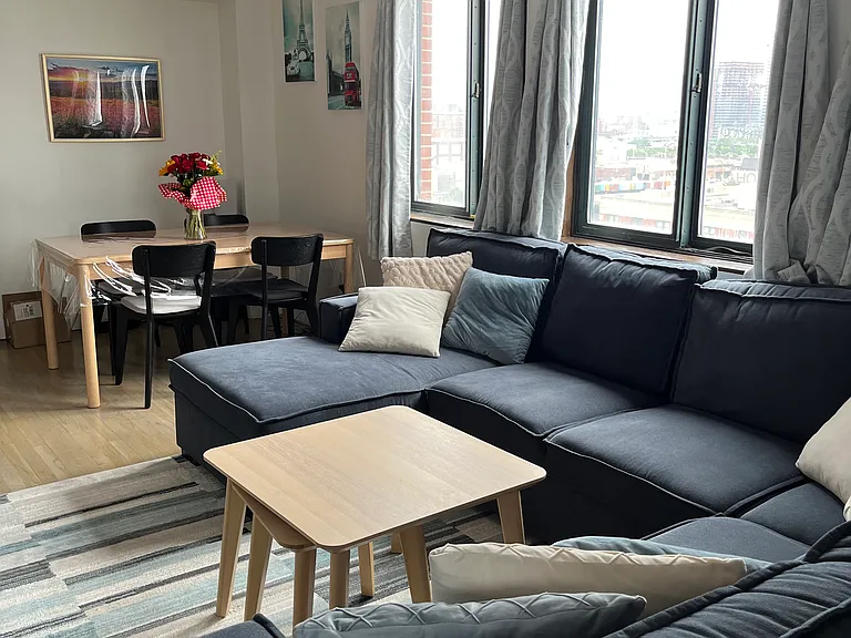 Living room and dining area