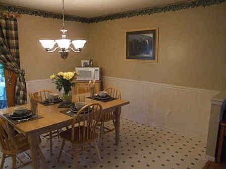 Wainscoting in dining room