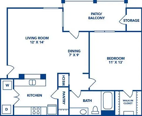 1 Bedroom | 1 Bath | 651 SF 1 Bedroom | 1 Bath | 651 SF