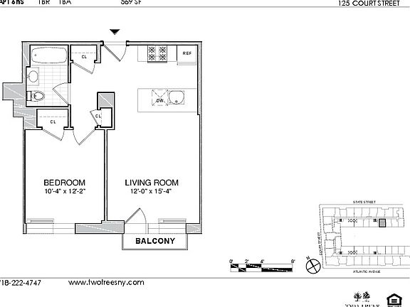2nd image of 125 Court St APT 6NS