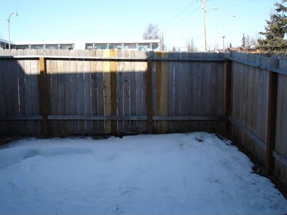 fenced yard
