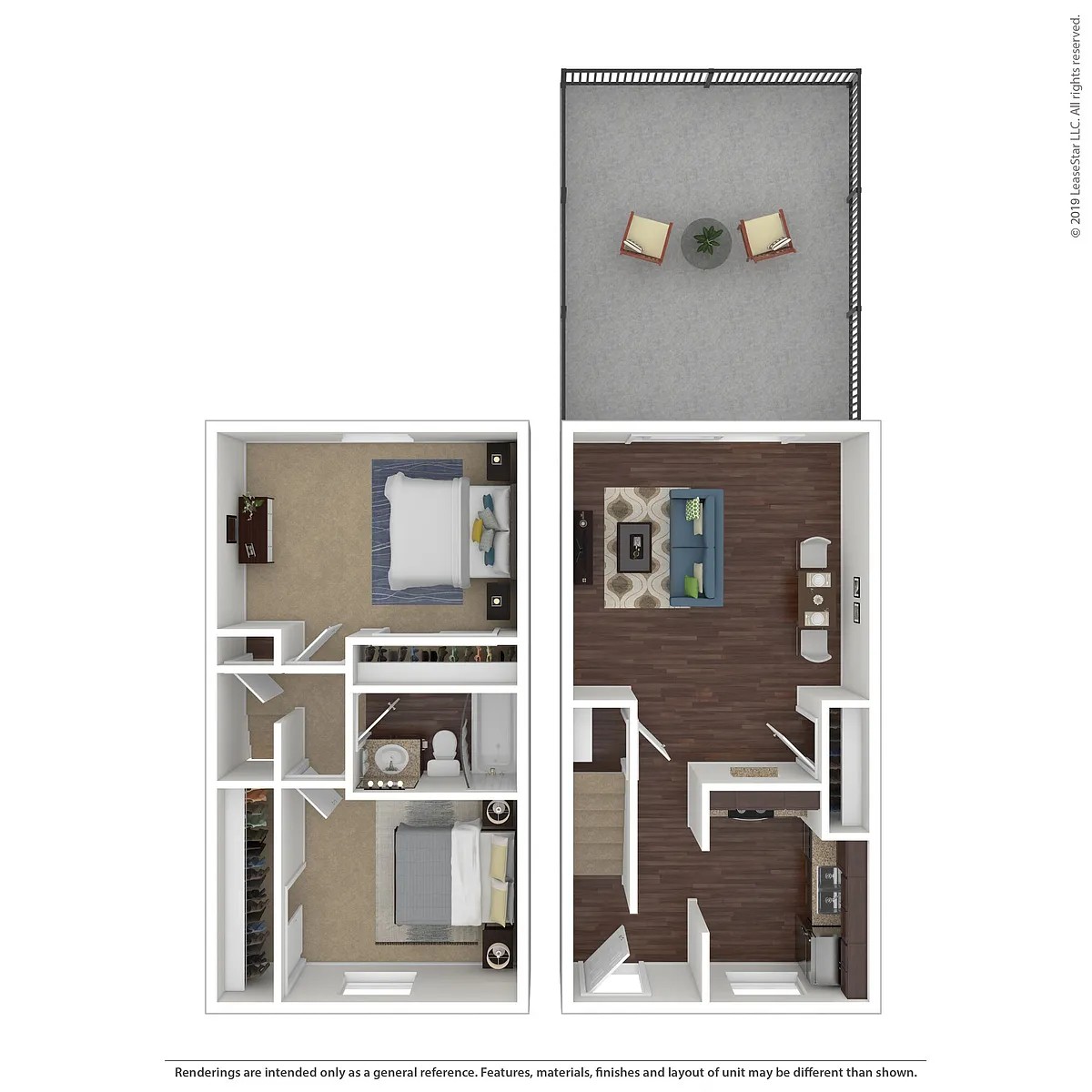 Floor plan 2x1 Townhome