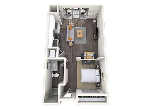 Floor plan Loft 0x1 617-663 SF