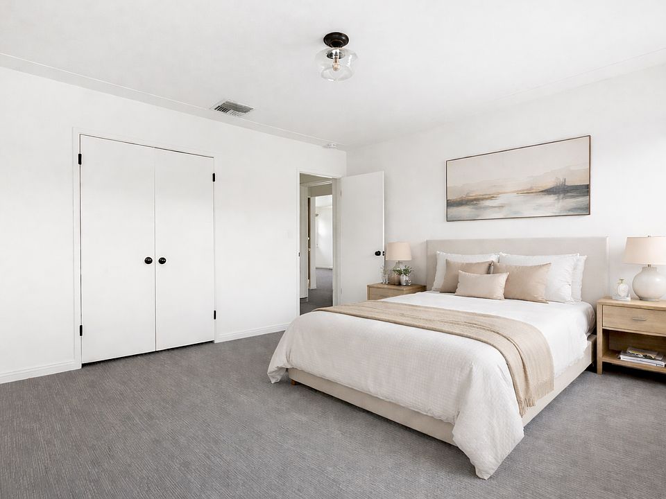 Virtually staged bedroom