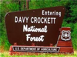 minutes from Davy Crockett Nation Forest...